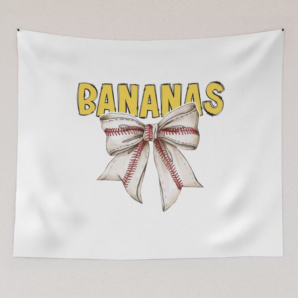 Item preview, Bananas Baseball Bow Funny Sports Mom Softball Game Day designed and sold by Ali-printshop.
