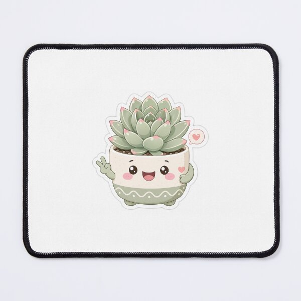 Item preview, Cute Succulent Plant with Happy Face | Minimalist Plant Lover Sticker designed and sold by MedSerDesigner.