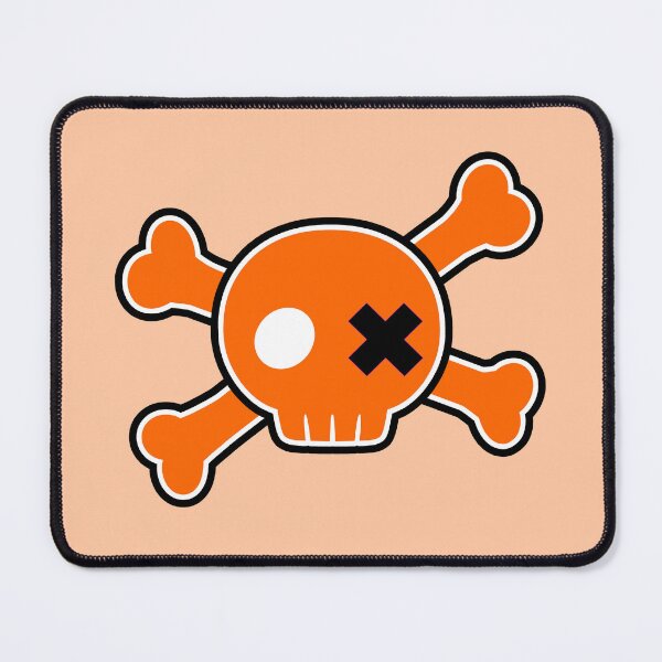 Item preview, Neon Orange Emo Punk Cartoon Skull Crossbones designed and sold by MIMIWIWI.