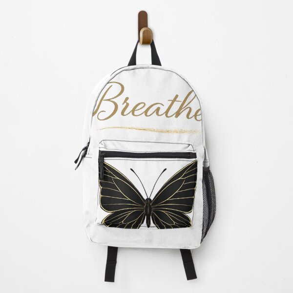 Item preview, Breathe Butterfly – Dark Minimal Gold Aesthetic Design designed and sold by DreamelleStudio.