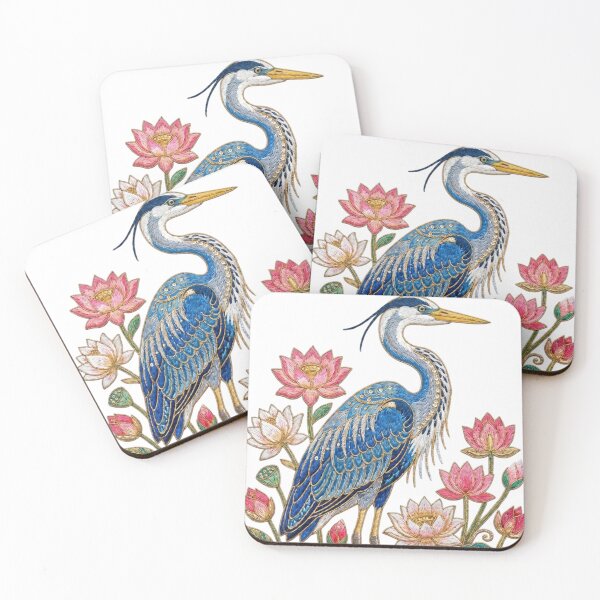 Item preview, The egret and the lotus flower designed and sold by PP&RAINBOW SHOP.