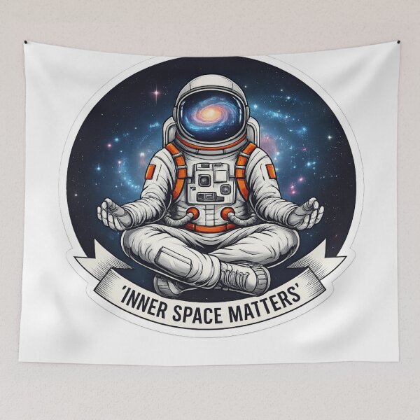 Item preview, Inner Space Matters Astronaut Meditation Design | Cosmic Mindfulness Art designed and sold by Altair_.