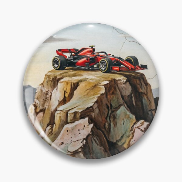 Item preview, Red F1 Car on Mountain Peak – Cracked Fresco Painting designed and sold by ticzla95.