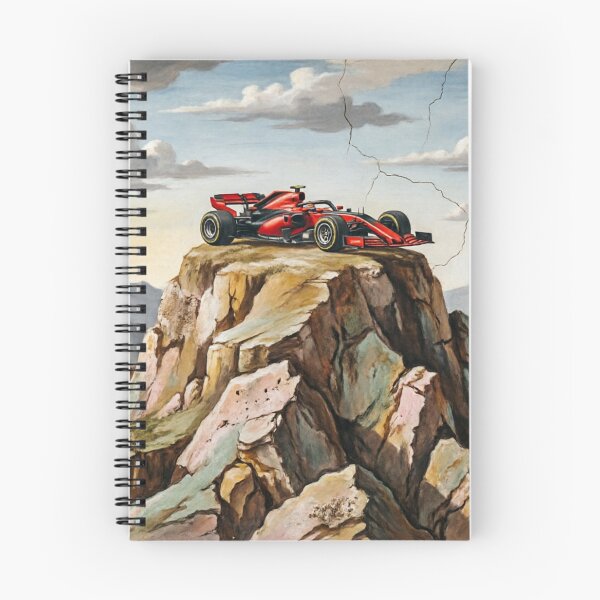 Item preview, Red F1 Car on Mountain Peak – Cracked Fresco Painting designed and sold by ticzla95.