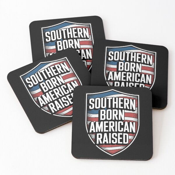 Item preview, Southern Born American Raised Vintage Shield Badge designed and sold by OldGloryForge.