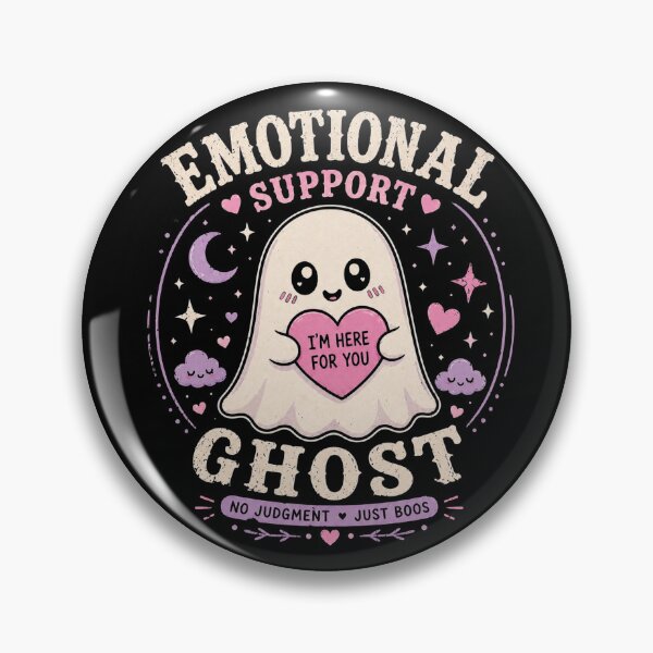 Item preview, Emotional Support Ghost designed and sold by Midnight Mood.
