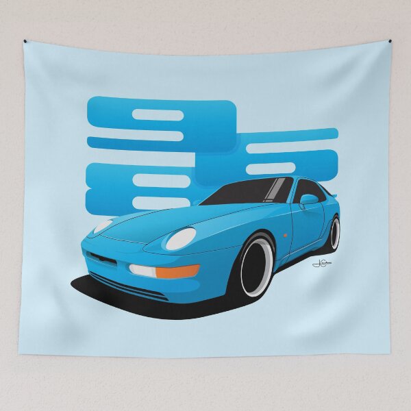 Item preview, Riviera Blue 968 Retro essential Illustration designed and sold by blackdogshop.