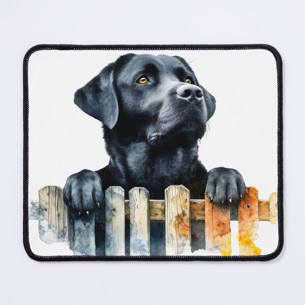 Item preview, Black Labrador Retriever over a Fence  designed and sold by reddogbuckeye.