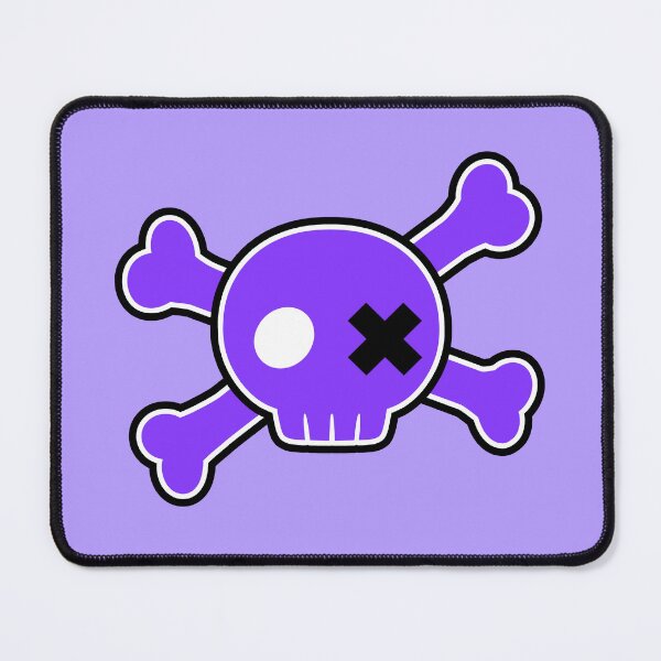 Item preview, Neon Purple Emo Punk Cartoon Skull Crossbones designed and sold by MIMIWIWI.