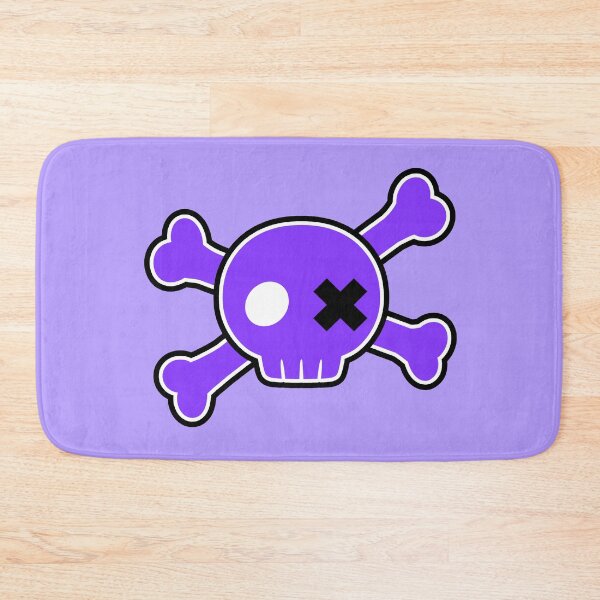 Item preview, Neon Purple Emo Punk Cartoon Skull Crossbones designed and sold by MIMIWIWI.