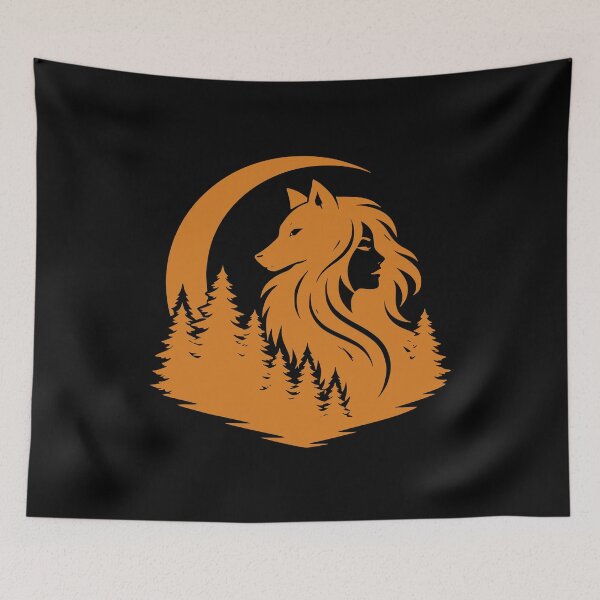 Item preview, Amber Vilkmerge Wolf Maiden Silhouette designed and sold by EimSol.