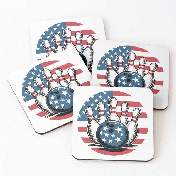 Item preview,  Bowling Pins with American Flag designed and sold by jkrphoto.