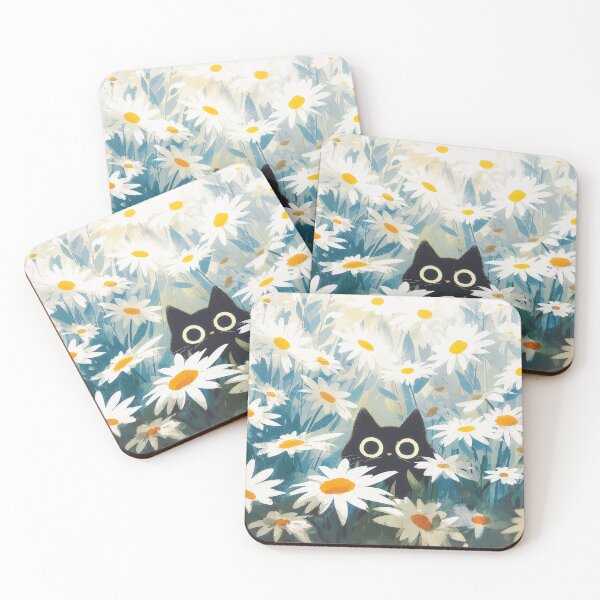 Item preview, Hidden Cat in Daisy Field designed and sold by Dusk Atelier.