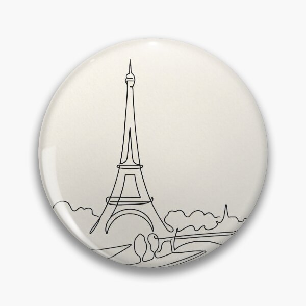 Item preview, Minimalist Paris Skyline Continuous Line Art designed and sold by PixorStudio.