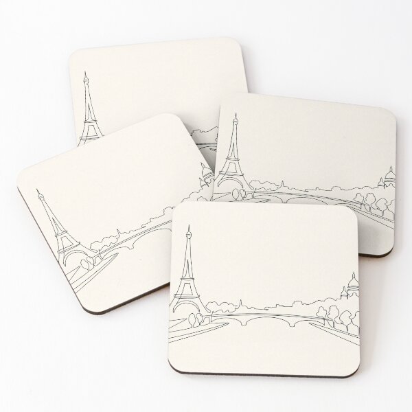 Item preview, Minimalist Paris Skyline Continuous Line Art designed and sold by PixorStudio.