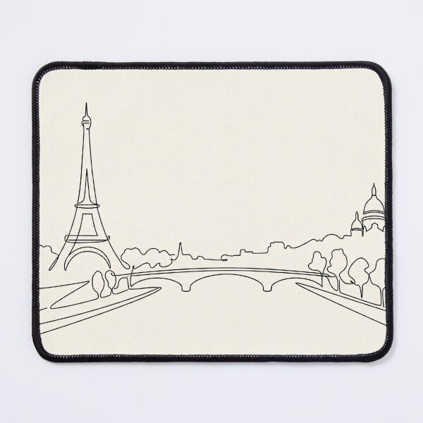 Item preview, Minimalist Paris Skyline Continuous Line Art designed and sold by PixorStudio.