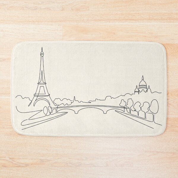Item preview, Minimalist Paris Skyline Continuous Line Art designed and sold by PixorStudio.