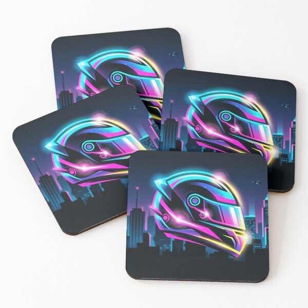 Item preview,  Neon Racing Helmet – Cyberpunk City Night designed and sold by ticzla95.