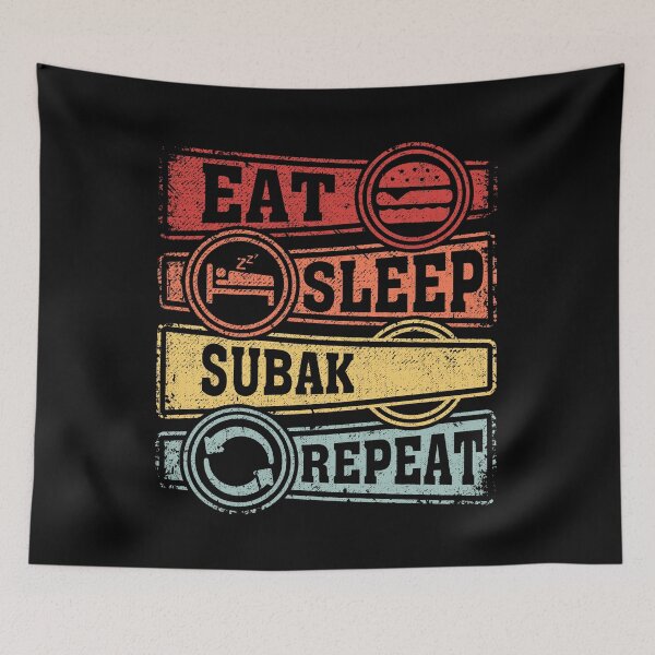 Item preview, Eat Sleep Subak Repeat designed and sold by GabbyKash.
