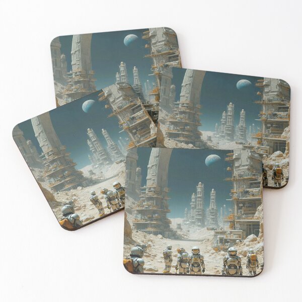 Item preview, Astronauts and construction in the moon designed and sold by Creative Visualize.