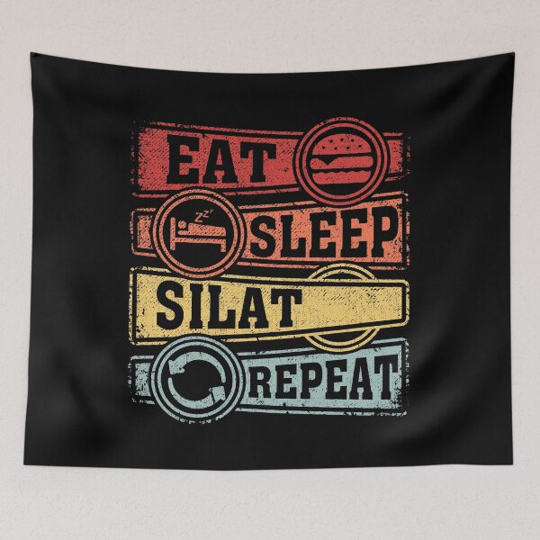 Item preview, Eat Sleep Silat Repeat designed and sold by GabbyKash.