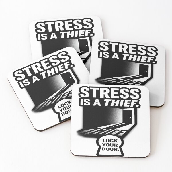 Item preview, Stress is a Thief Lock Your Door — Mental Health Wellness Art Print designed and sold by Oraibi.