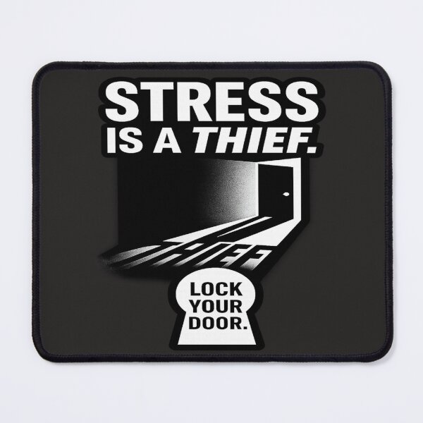 Item preview, Stress is a Thief Lock Your Door — Mental Health Wellness Art Print designed and sold by Oraibi.