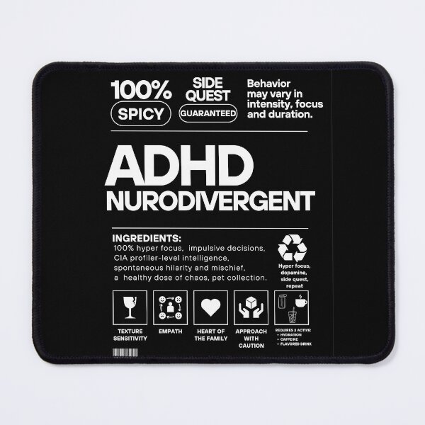 Item preview, ADHD Ingredient label  designed and sold by JDY Studio Designs.