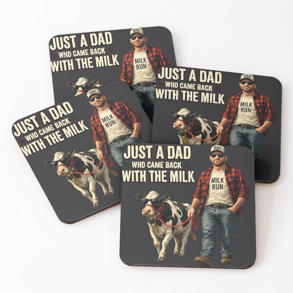 Item preview, Just a Dad Who Came Back With the Milk – Funny Cow Dad Shirt designed and sold by AnimalAirtistry.
