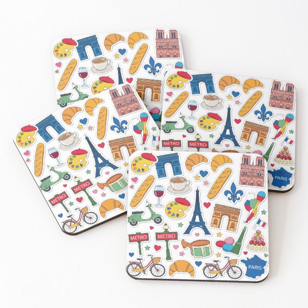 Item preview, Cute Paris France Travel Culture Scattered Sticker Sheet Art designed and sold by LABUTI-SHOP.