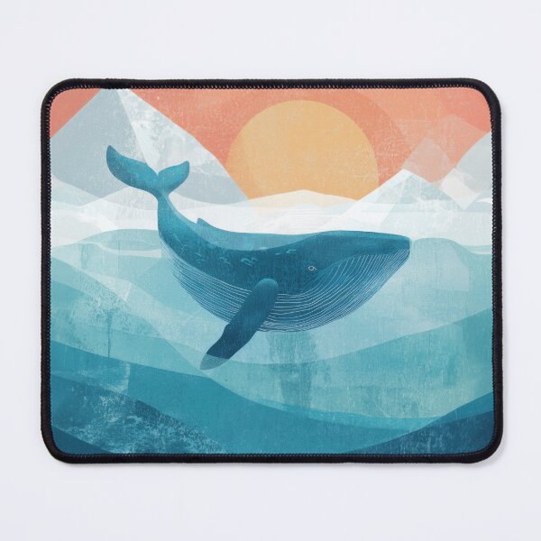 Item preview, BLUE WHALE ART – Modern Home Art Print designed and sold by MarkedArtPrints.