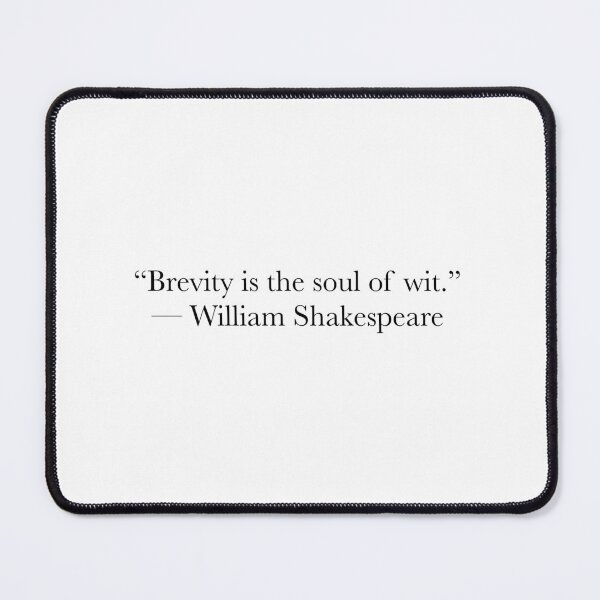 Item preview, Brevity Is the Soul of Wit – Minimalist Shakespeare Quote Design designed and sold by The Prose Atelier.