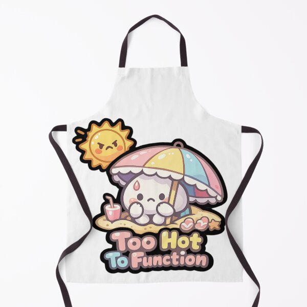 Item preview, Funny Summer Heat Meme Too Hot To Function Sticker designed and sold by Modefissi.