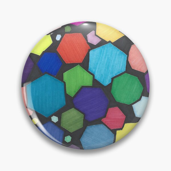 Item preview, Hex - Hand Drawn Bright Geometric Hexagon Pattern designed and sold by AJPrettyObscene.