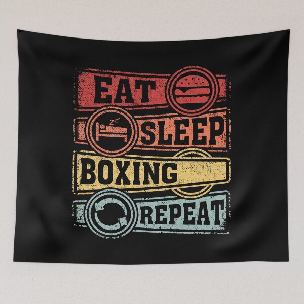 Item preview, Eat Sleep Boxing Repeat designed and sold by GabbyKash.