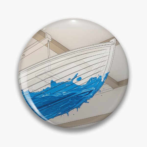 Item preview, Floating Boat Sculpture Blue Wave Installation designed and sold by PixorStudio.