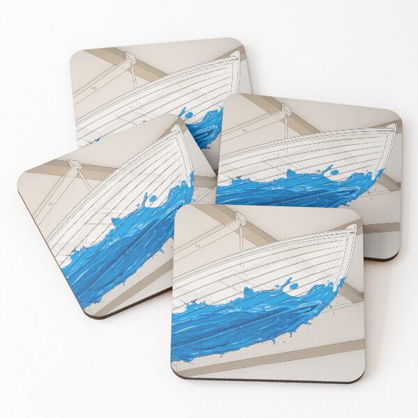 Item preview, Floating Boat Sculpture Blue Wave Installation designed and sold by PixorStudio.