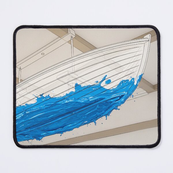 Item preview, Floating Boat Sculpture Blue Wave Installation designed and sold by PixorStudio.