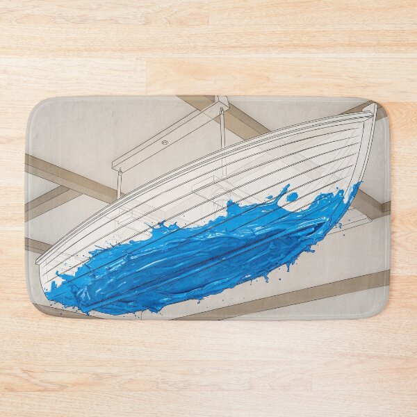 Item preview, Floating Boat Sculpture Blue Wave Installation designed and sold by PixorStudio.