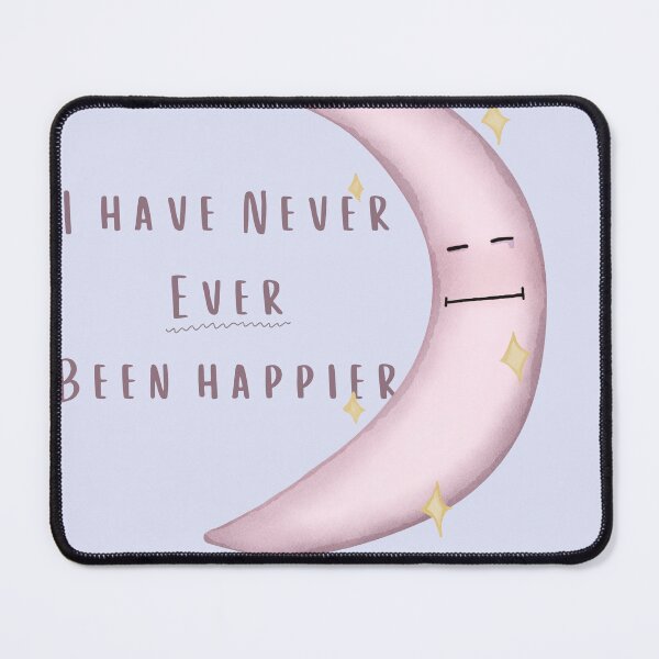 Item preview, I Have Never Ever Been Happier — Dark Cute Moon Illustration designed and sold by Reverber.arting.