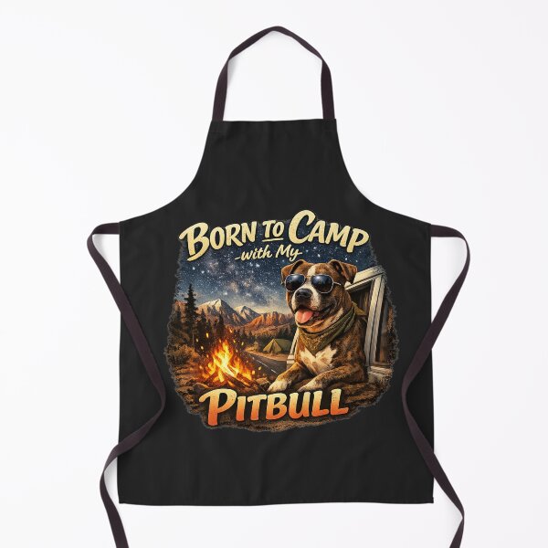 Item preview, Born to Camp with my Pitbull outdoor Pitbull with Sun Glasses designed and sold by My Pitbull Place.