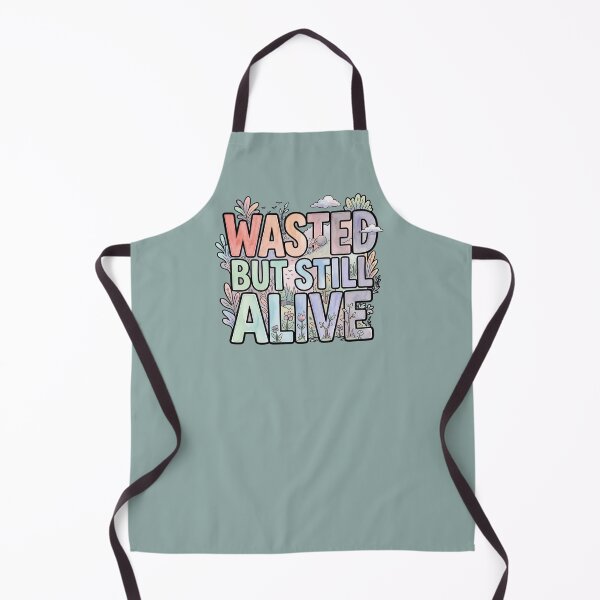 Item preview, Minimalist Wasted But Still Alive Watercolor Gamer Text designed and sold by MarCinu Art.