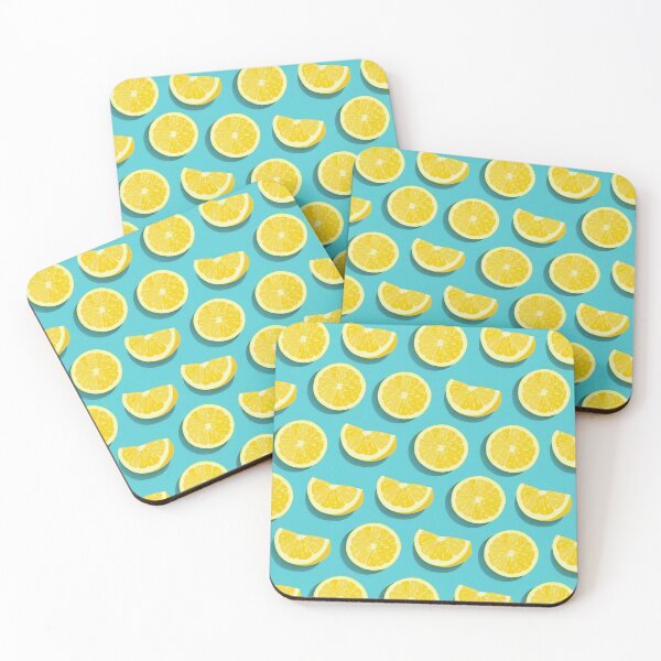 Item preview, Lemon Slices Seamless Pattern - Summer Citrus Teal Art designed and sold by LiFFYSTYLE.