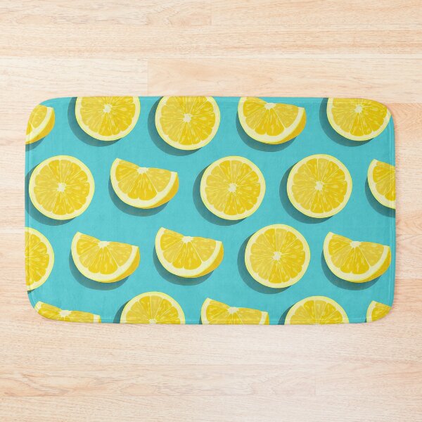 Item preview, Lemon Slices Seamless Pattern - Summer Citrus Teal Art designed and sold by LiFFYSTYLE.