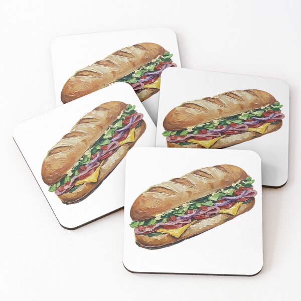 Item preview, Footlong Sub Sandwich Colorful Palette Knife Art designed and sold by GymTanLaundry.