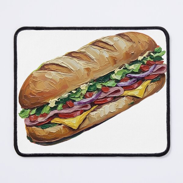 Item preview, Footlong Sub Sandwich Colorful Palette Knife Art designed and sold by GymTanLaundry.