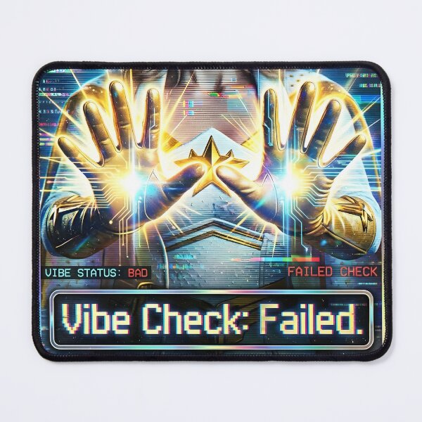 Item preview, Starlight Vibe Check: Failed - Y2K Holographic Meme Sticker designed and sold by Echo Meme.