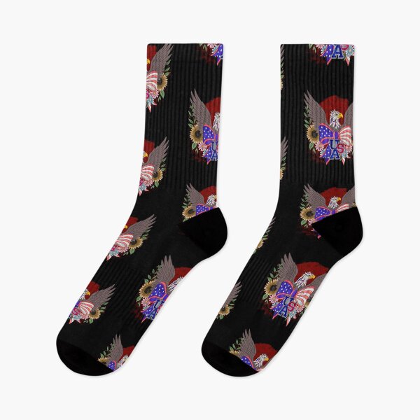 Item preview, USA Eagle Patriotic Bow Sunflower Design – Deep Red Watercolor designed and sold by therealkbyers.