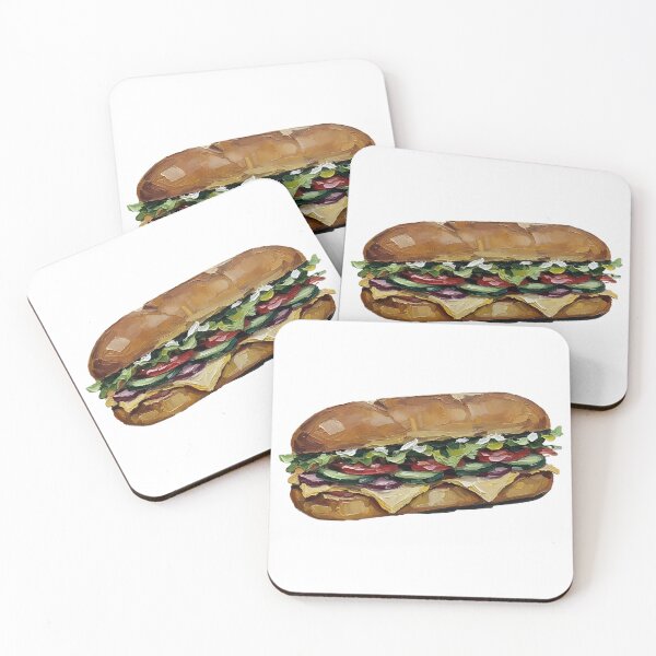Item preview, Footlong Sub Sandwich Colorful Palette Knife Art designed and sold by GymTanLaundry.