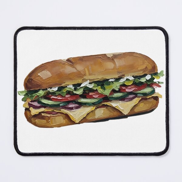 Item preview, Footlong Sub Sandwich Colorful Palette Knife Art designed and sold by GymTanLaundry.